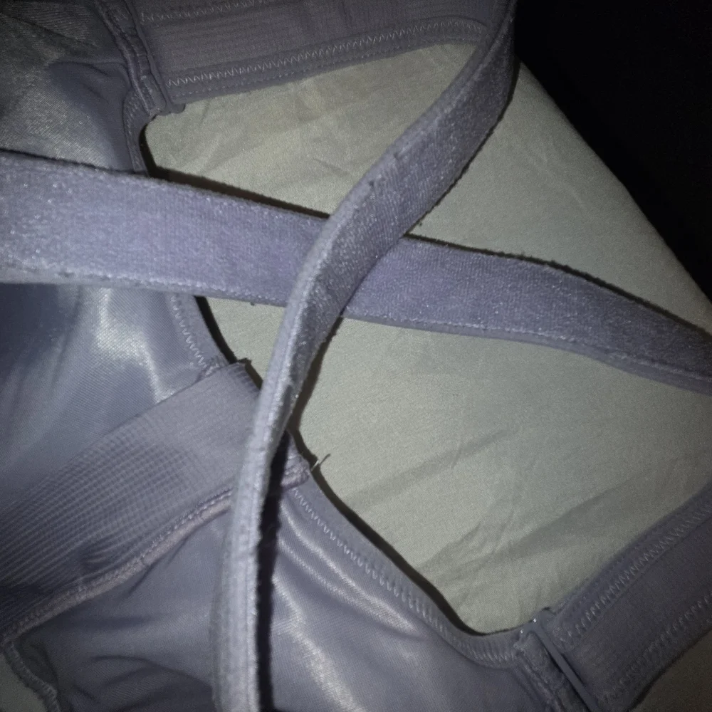 SHEFIT Cross-Back Sports Bras - Black and Light Purple - Picture 10 of 16
